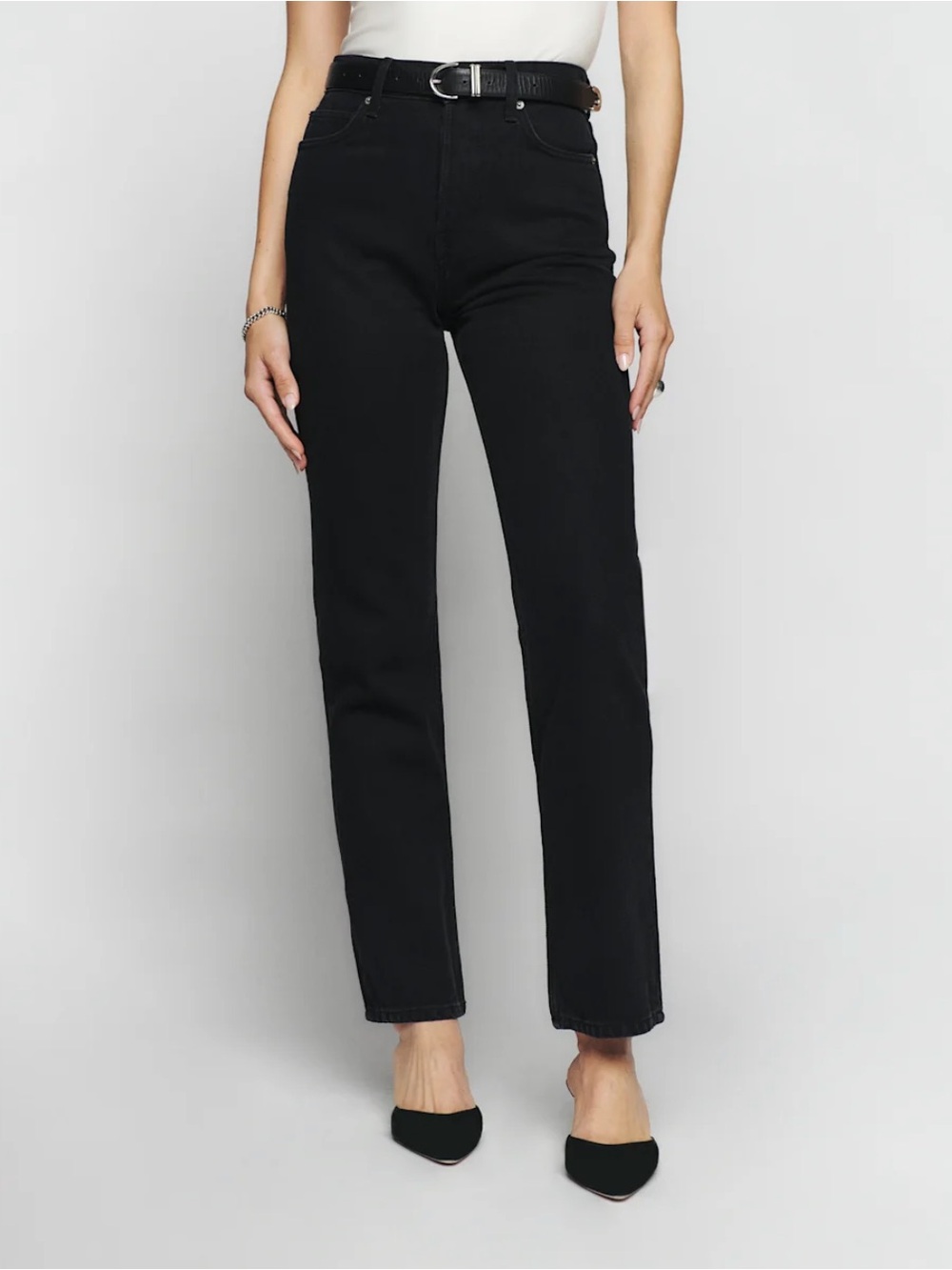 Reformation Cynthia High Rise Straight Jeans Seattle - Size 29